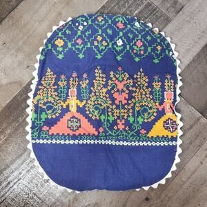 Vintage Folk Art Casserole Dish Holder Bag